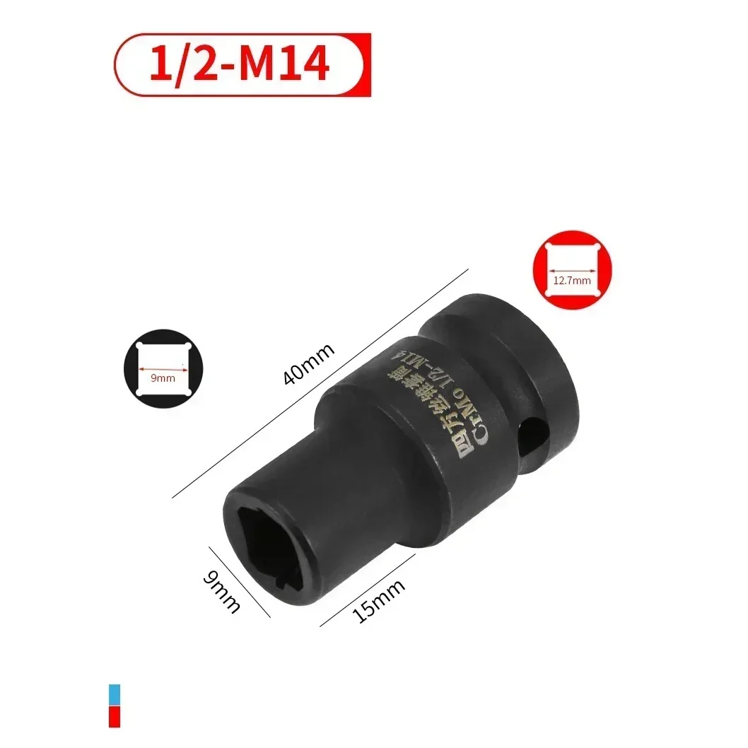 Douille de robinet carrée à Double tête, pilote à cliquets de 1/2 pouces pour clé à cliquet pneumatique M6-M24, forets, adaptateur, accessoires, douille à onglet: PU ciel
