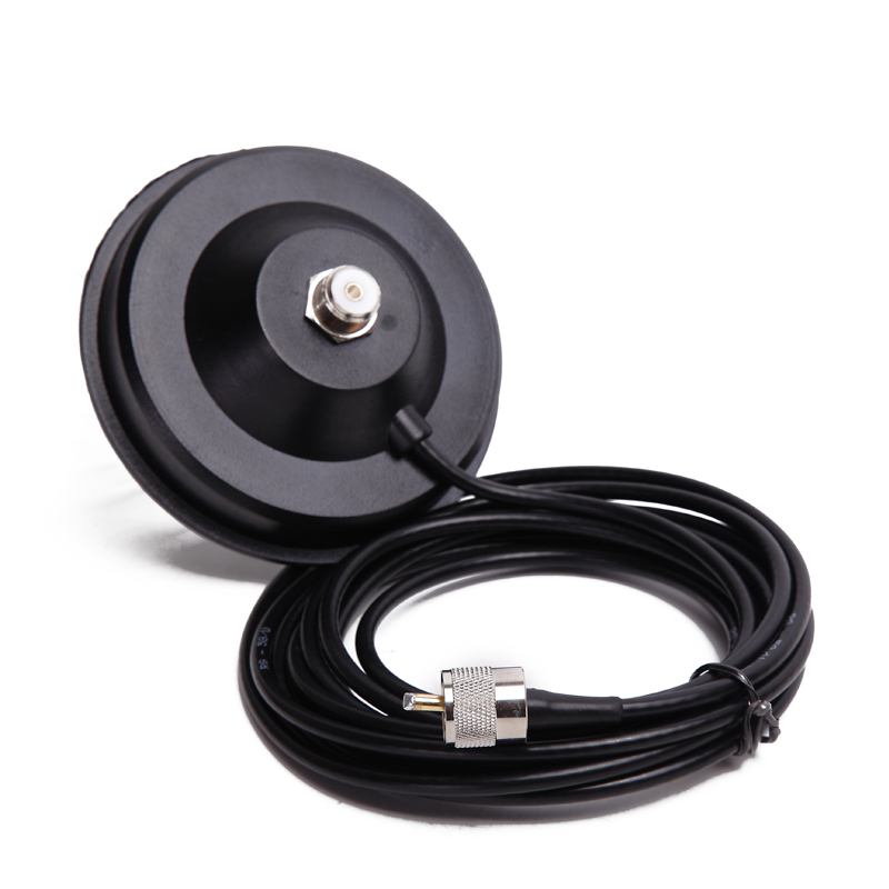 Big Magnetic Mount Base 12CM with 5M Extension Coaxial Cable for Baofeng TYT QYT KT-7900D Baojie BJ-218 Mobile Radio Antenna
