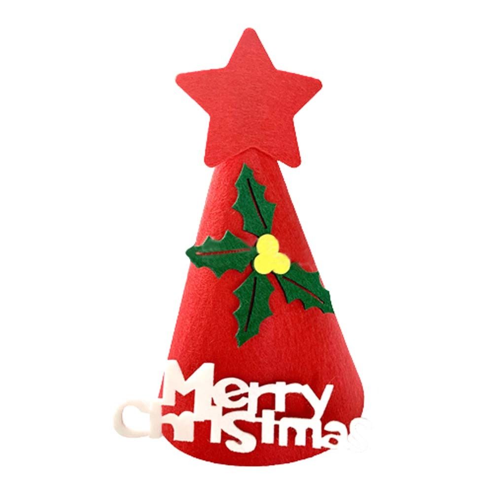 Xmas Decorative Santa Claus Merry Christmas Hat Christmas Felt Santa Claus Hat Cartoon Animal Party Hat Christmas: Fluorescence Yellow