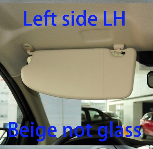CAPQX-parasol delantero Interior para coche, visera antideslumbrante con montaje de espejo, para Ford Focus 2005: Beige Left side