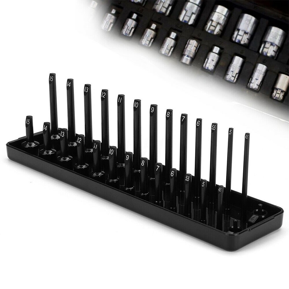 Duurzaam Slot Socket Rack Lade 28 Slots Zwarte Houder Opslag Slot Socket Rack Praktische Plastic Slot Socket Rack Opslag