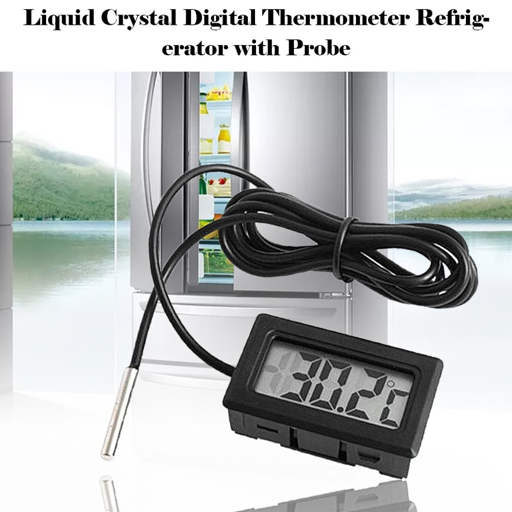 Digital lcd temperatursensor fugtighedsmåler termometer hygrometer gauge termometer vandtemperaturmåler