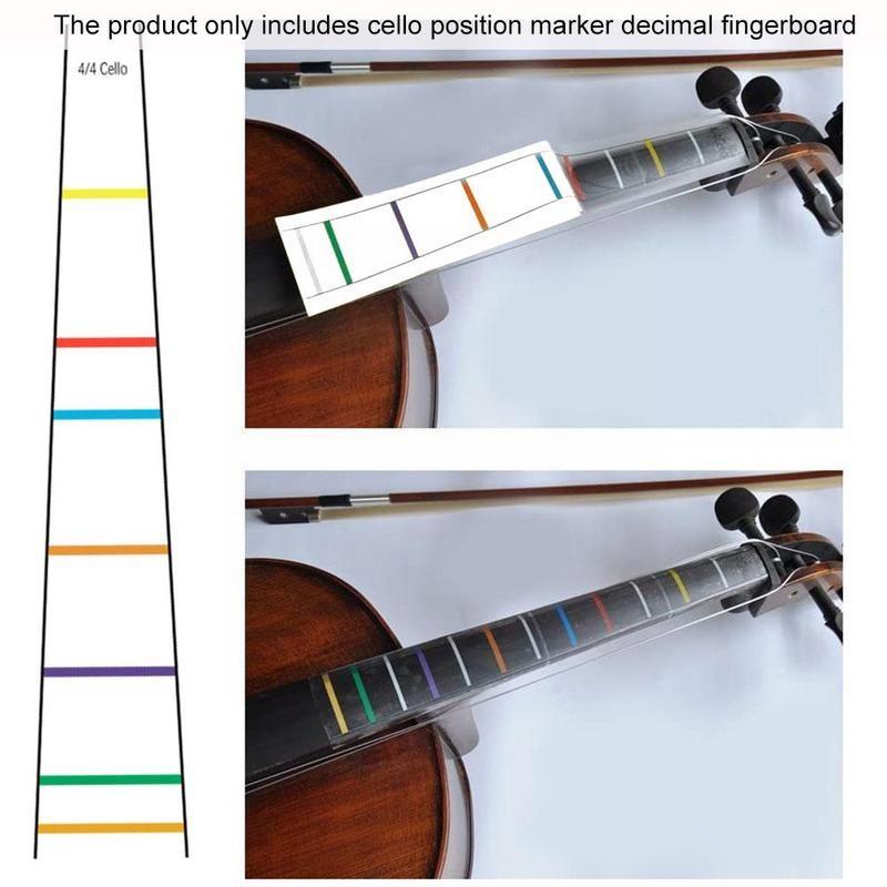 Cello Position Marker Decal Fingerboard Fret Guide Sticker Beginner Finger Cello White Beginner Label Chart White Accessori C9z7