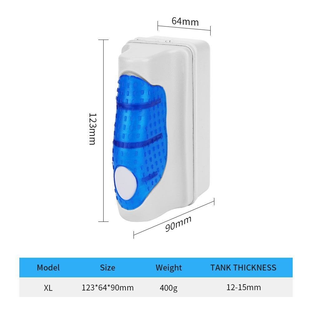 Powerful Fish Tank Brush Fish Tank Magnetic Brush Aquarium Cleaning Wipe, Cleaning Inside and Outside The Fish Tank: XL
