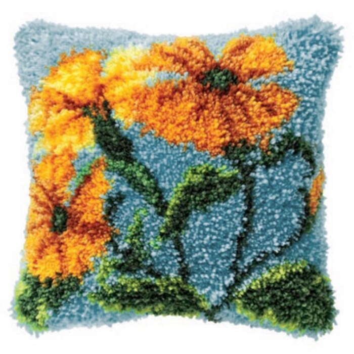 Bloem Klink Haak Smyrna Smyrna Knop Pakket Knoop Kussen Coussin Haak Loquet Klink Haak Kit Knooppakket Tapijt Kussen Heek: W-BZ438-43-43