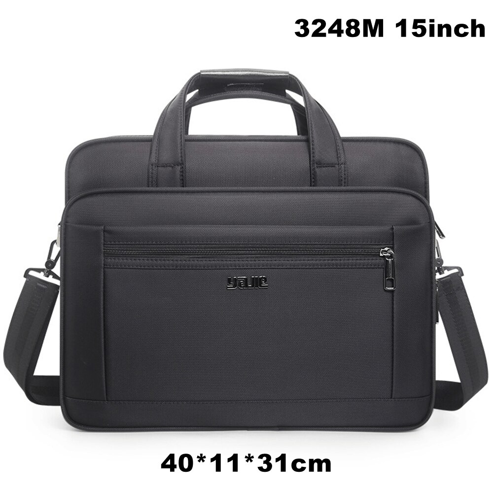 OYIXINGER cartella da uomo Super grande capacità borsa a tracolla Oxford impermeabile per 15 17 valigetta da lavoro Macbook Air Pro da 19 pollici: Black-3248M-15inch