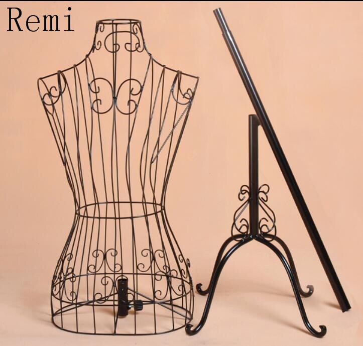 Porte-manteau pour femme, présentoir, mannequin de mariée, demi-longueur, corps entier, modèle de vêtements, cadre en fer