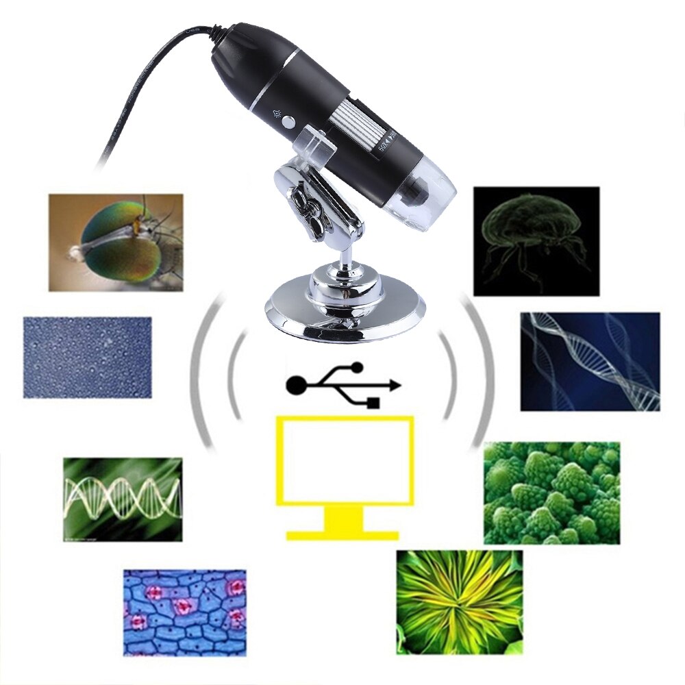 Microscope numérique Portable USB 1600x1000x500x, Microscope électronique 3 en 1 à Interface Micro USB