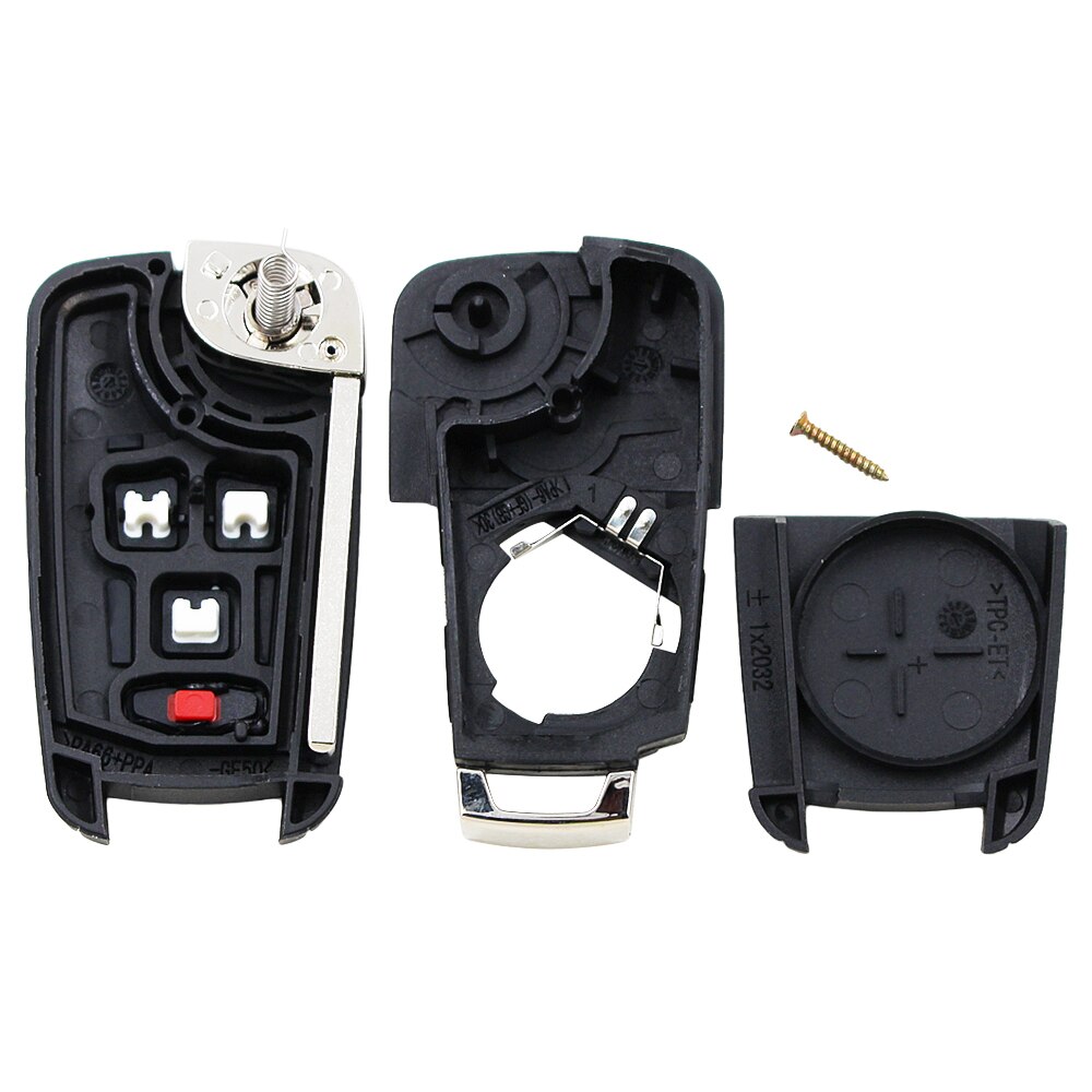 Remote Key Case Fob 4 Button Flip Folding Key Shell for CHEVROLET Cruze Aveo Camaro Equinox Malibu Spark Volt HU100