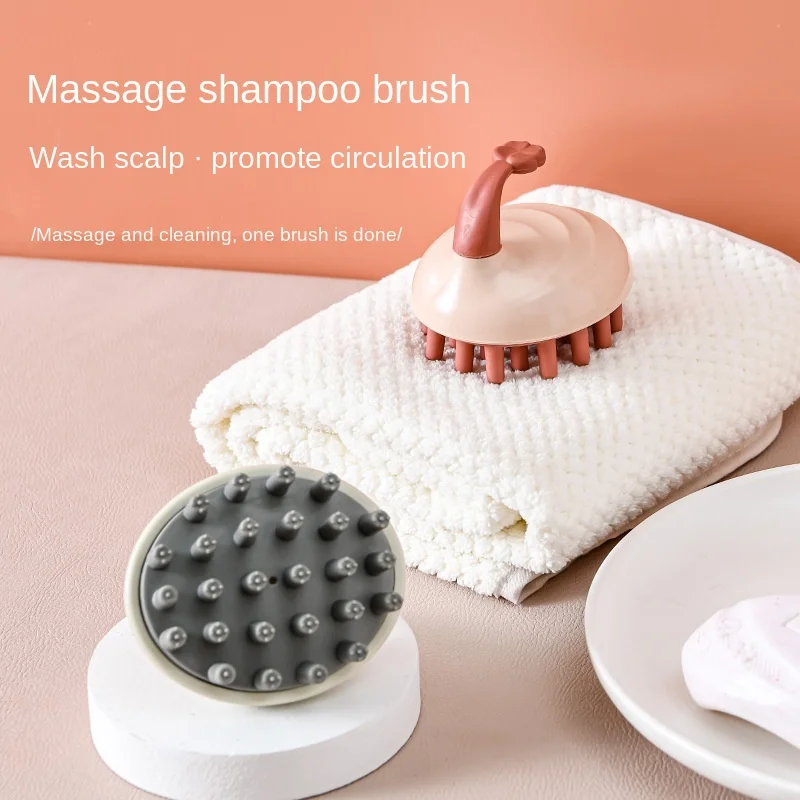 Siliconen Shampoo Borstel Huishoudelijke Haar Schoonmaken Shampoo Doet Geen Pijn Het Hoofd Nat En Droog Massage Shampoo Kam Met Handvat