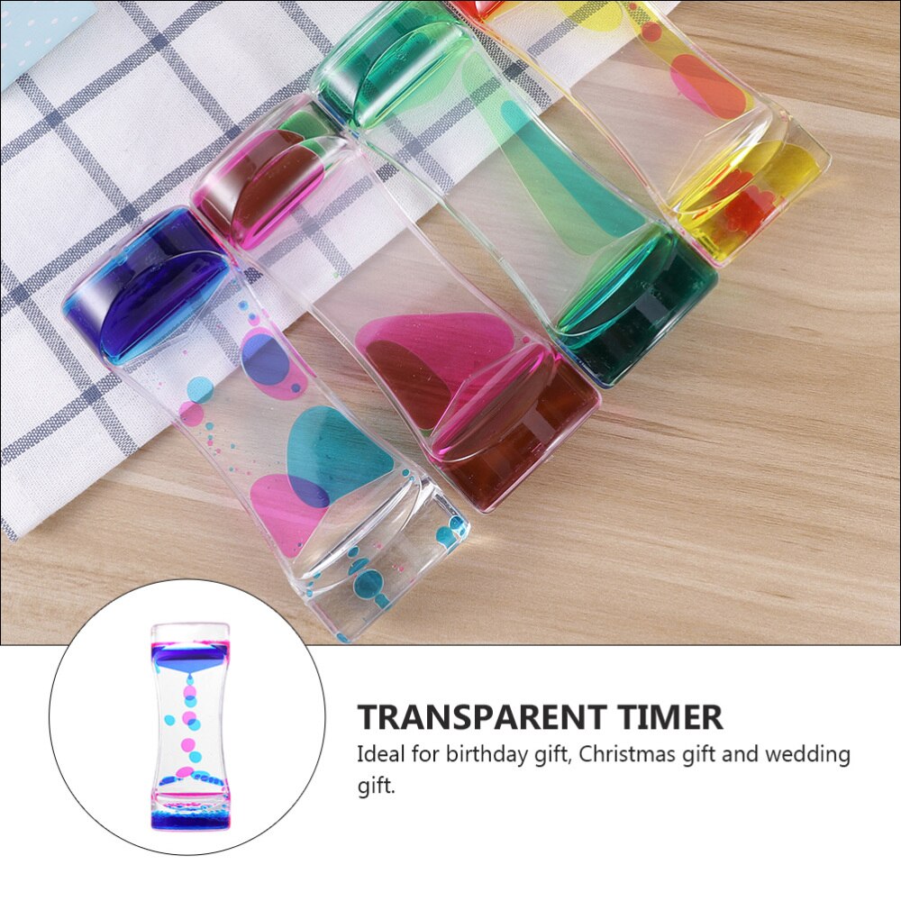 Bubble Hourglass Action Liquid Timer Desk Decor Art Craft for Home