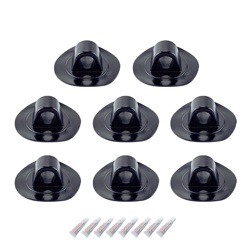 PVC Seil Halterung mit Kleber Clip Haken Seil Schnalle Rudern Boote ziehen Sicher Haken Schlauchboot Kajak Beiboot Zubehör: 8Stck