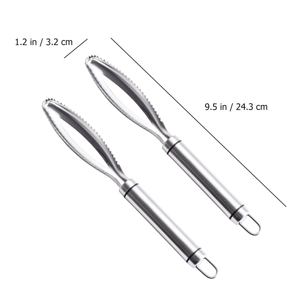 4Stck Fisch Scaler Edelstahl Küche Hause Dauerhafte Schäler Reinigung Werkzeug Fisch Haut Schaber Reiben Fisch Skala Reiniger Entferner