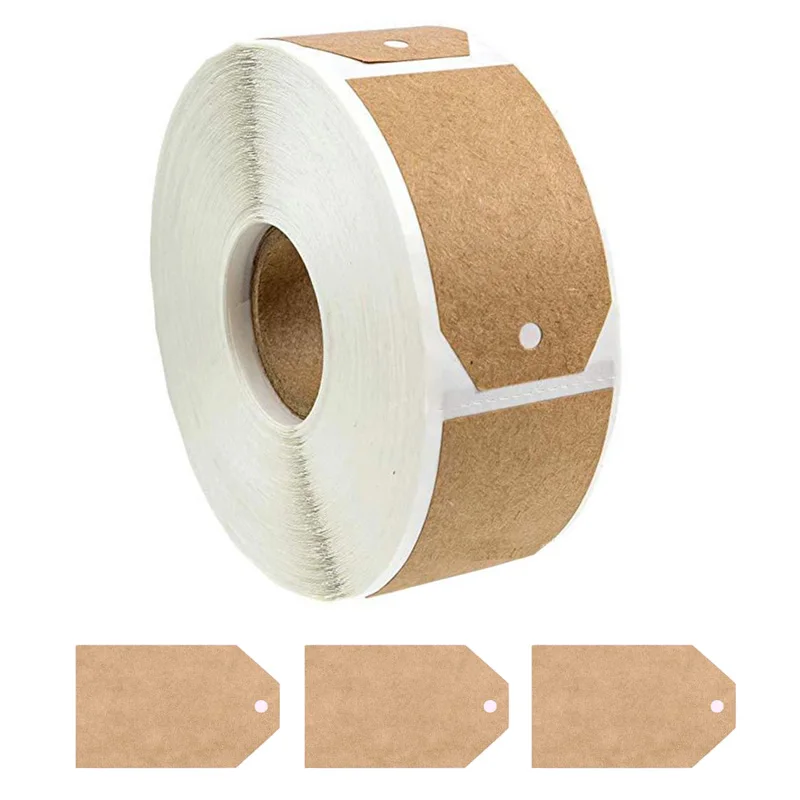 Pegatinas de papel Kraft, etiquetas en blanco, papelería hecha a mano, etiquetas de , decoración de papel, etiqueta de tarro de especias, pegatina de sellado de sobre DIY: Azul