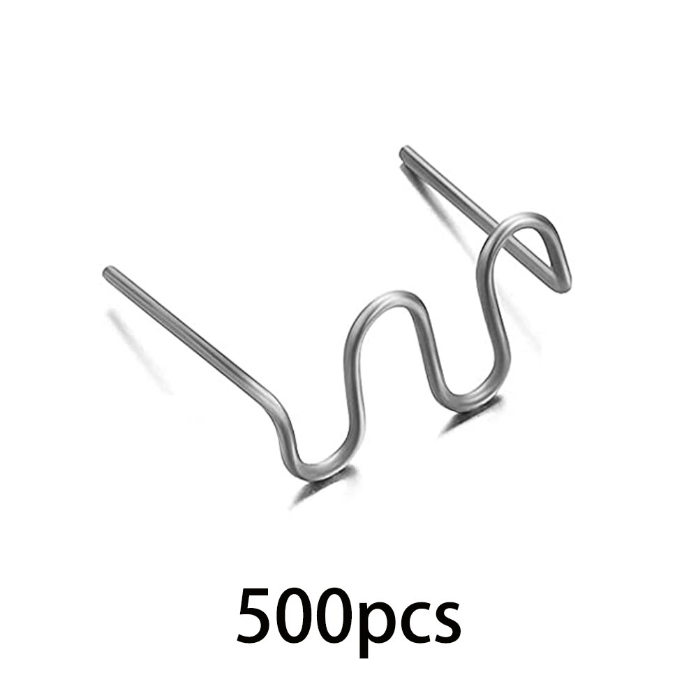 Muovin hitsauskone nitoja muovin korjaus juotoskolvi niiteillä auton puskurin korin korjaus pp pe pvc aukkojen korjaussarja: 110v meitä / Vain 500 kpl nauloja