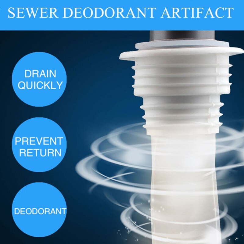 Deodorization Bathroom Silicone Sink Strainer Shower Channel Drain Odor Stopper