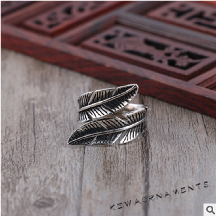 Persoonlijkheid Bohemian Vintage Veer Ringen Voor Vrouwen Mannen Vintage Ringen Gothic Sieraden Valentines