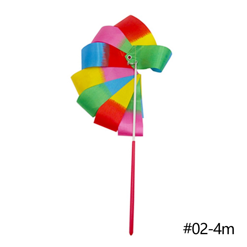 Gymnastics Dance Ribbon - 2M/4M - Rhythmic Art Streamer Twirling Rod Stick: 12