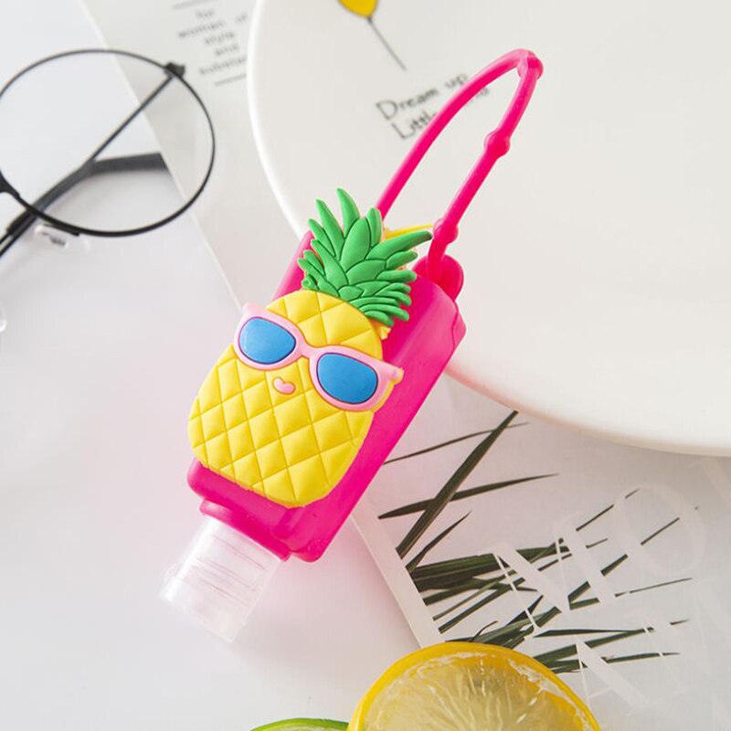 30ML Silicone Hand Sanitizer Holder Travel Portable Safe Gel Holder Hangable Liquid Soap Dispenser Containers Multiple styles: B