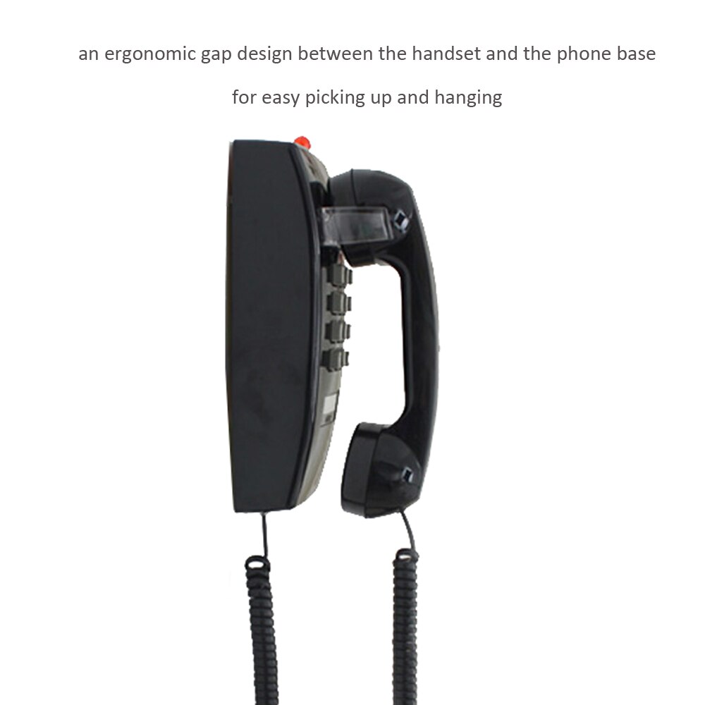 Corded Wall Phone, Analog Wall Mount Phone With Cord, Vintage Wall Mounted Telephones Landline With Loud Traditional Phone Ring