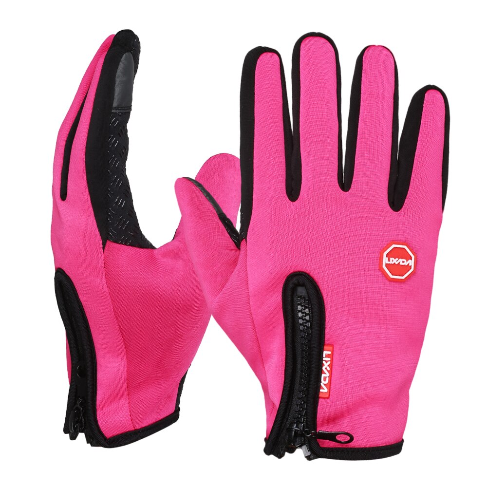 Lixada Outdoor Sport Wandelen Winter Fiets Fietsen Handschoenen Voor Mannen Vrouwen Windstopper Kunstleder Zachte Warme Handschoenen