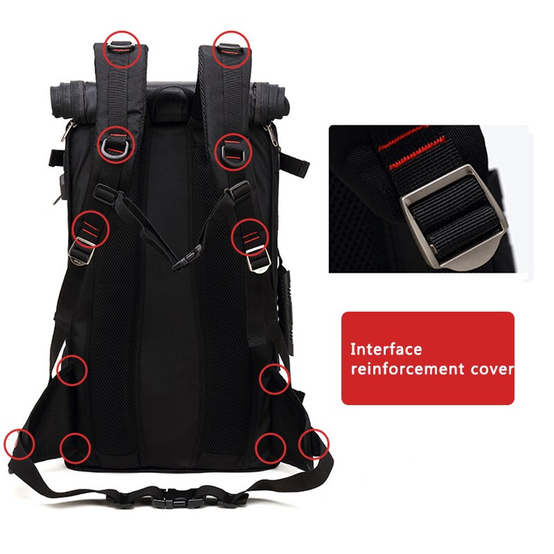 Bolso de hombro multifuncional para hombre, Mochila de viaje, informal, para negocios, para ordenador portátil