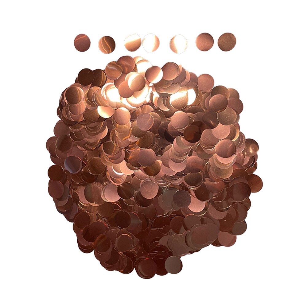 50/100g Round Foil Metallic Confetti Dots Confetti Glitter Filled Balloon Stuffer for Wedding Birthday Anniversary Party Decor: rose gold 1.5cm / 50g