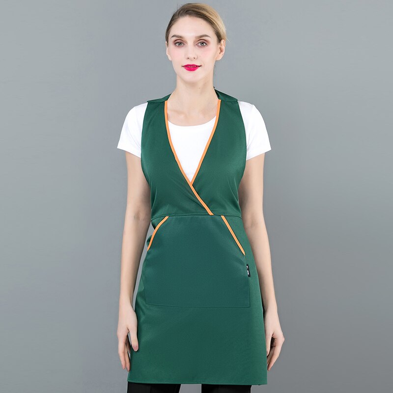 Delantal de belleza para limpieza de cocina, delantal de trabajo para servicio de restaurante, supermercado, Hotel, frutero, cafetería, tienda de té