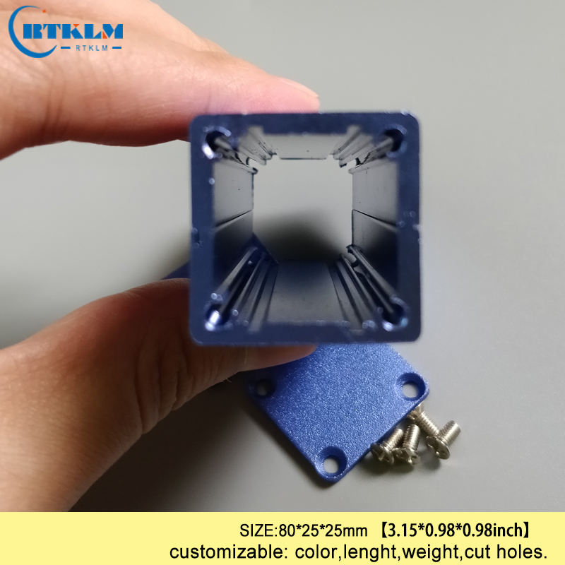 Aluminium Elektrische Doos Diy Instrument Case Kleine Aluminium Doos Voor Elektronische Project 80*25*25 Mm Junction Box industrie Behuizing