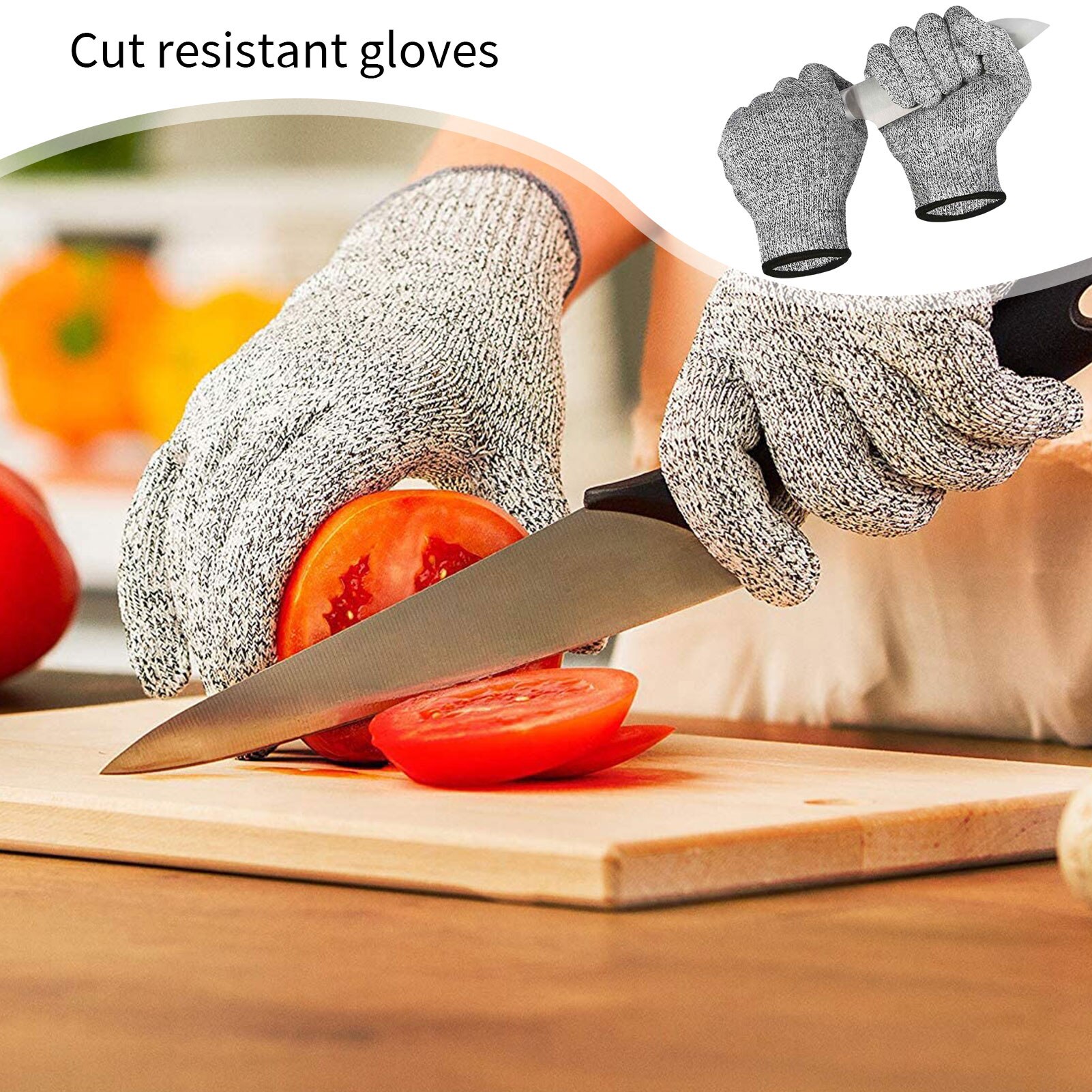 Guantes anticorte nivel 5, protección de seguridad, resistentes al corte, para cocina, pescado, carne