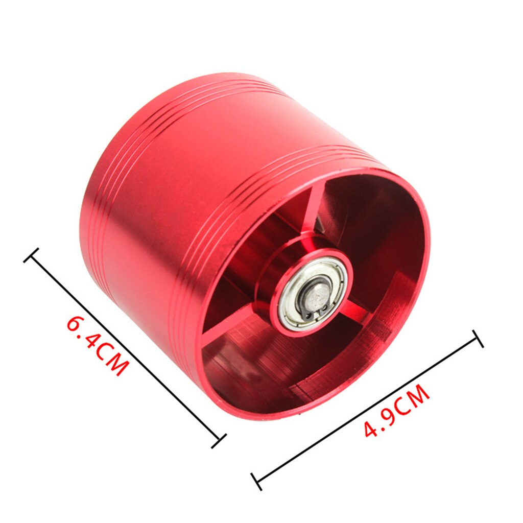 Universal Air Intake Turbo Turbocharger Fuel Gas Saver Fan Black Red