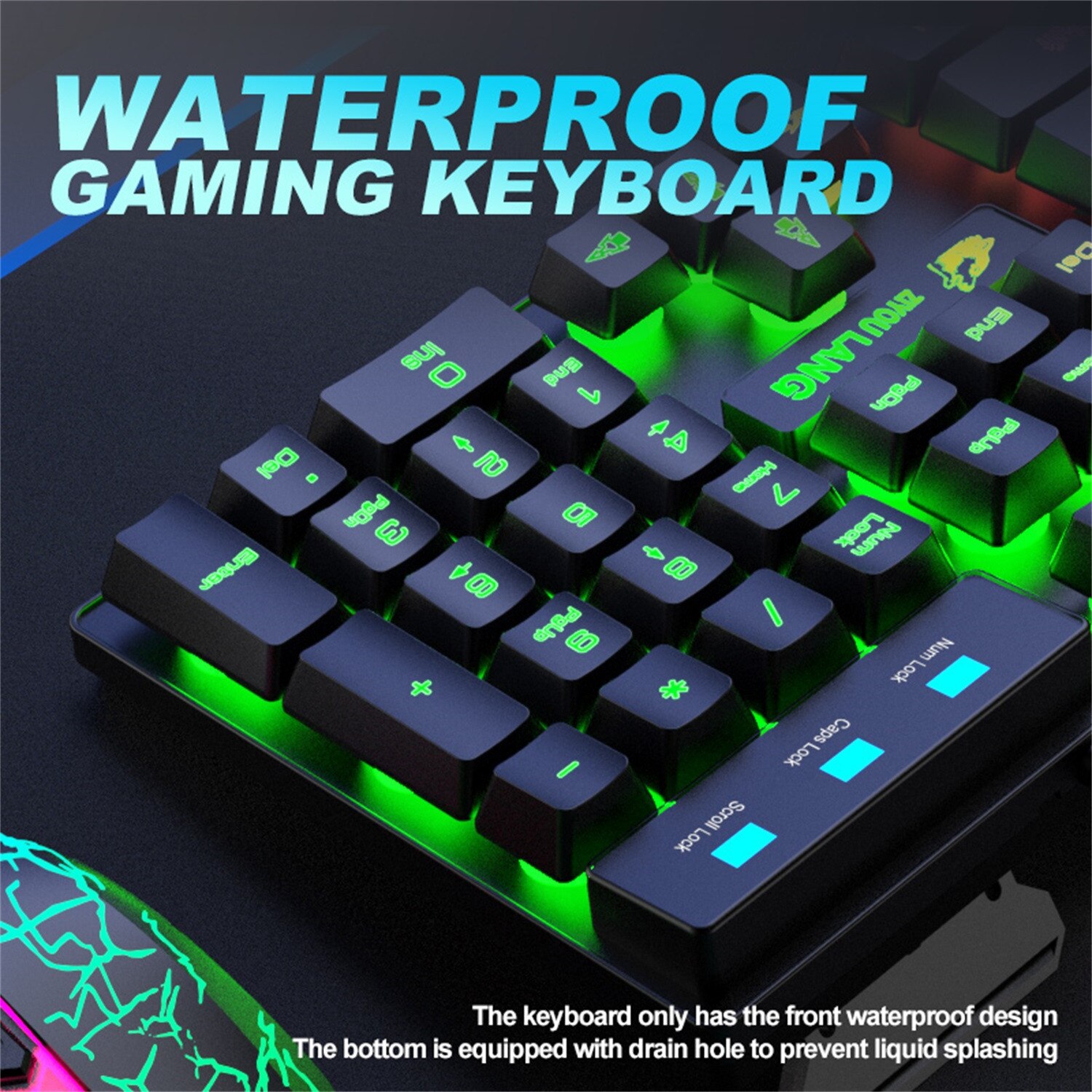 Gaming keyboard and Mouse Wire backlight mechanical feeling keyboard 2400DPI Gamer kit Silent Gaming Mouse Set for PC Laptop
