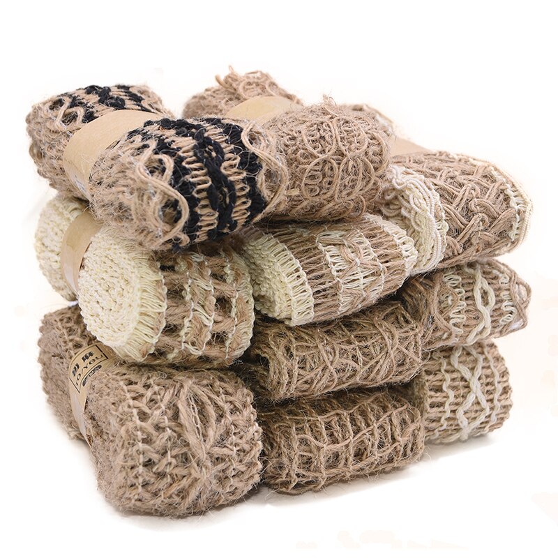 2m naturliga jute säckväv band vintage ihåliga band bröllopsfestival dekoration gör-det-själv hantverk inslagning leveranser