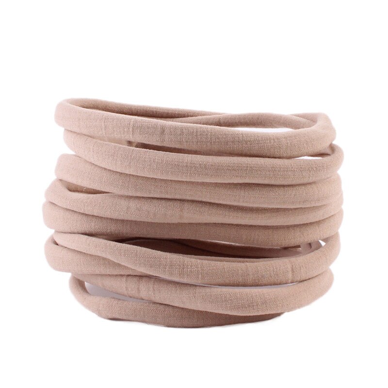 10 unids/lote liso elástico de Nylon banda de pelo para niñas diademas de bebé niños banda de pelo accesorios para el cabello de