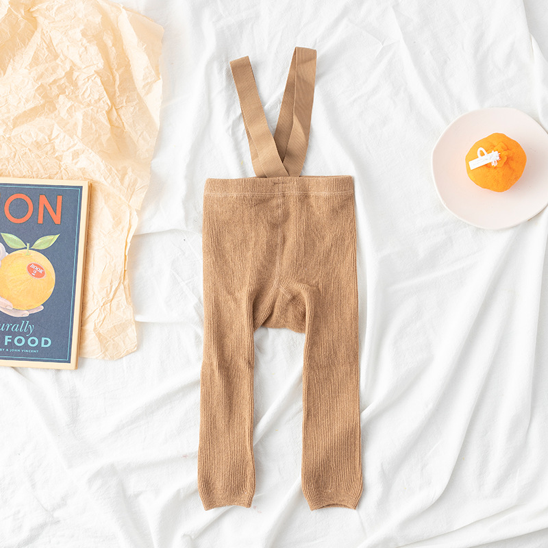 Baby Baby Zachte Jarretel Leggings, Hoge Taille Hoge Elasticiteit Effen Kleur Eenvoudige Stijl Lente Herfst Kousen, 0-2Years: Coffee / 1-2Years