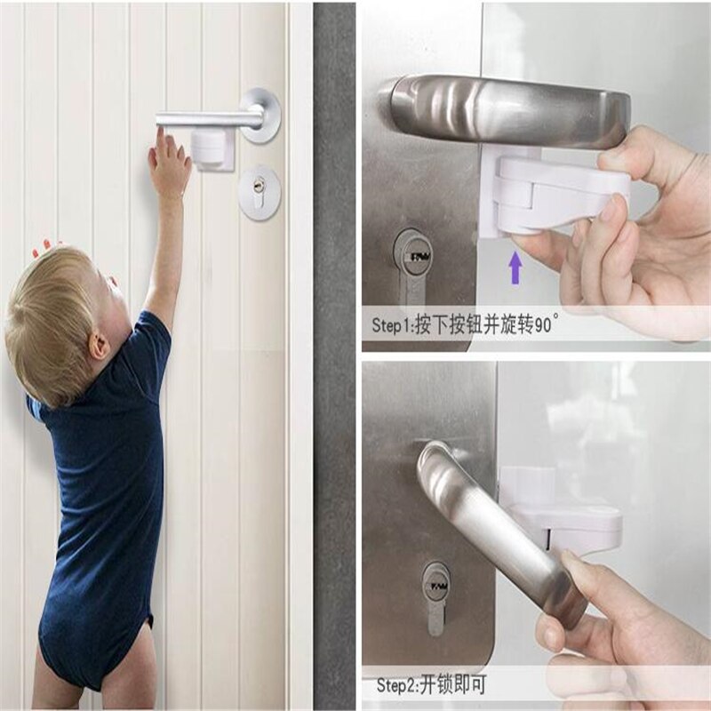 Weiß Kunststoff Art Sicher Sicherheit Fenster Tür Schärpe Schloss Sicherheit Hebel Griff fegen verriegeln Hardware- Schlösser