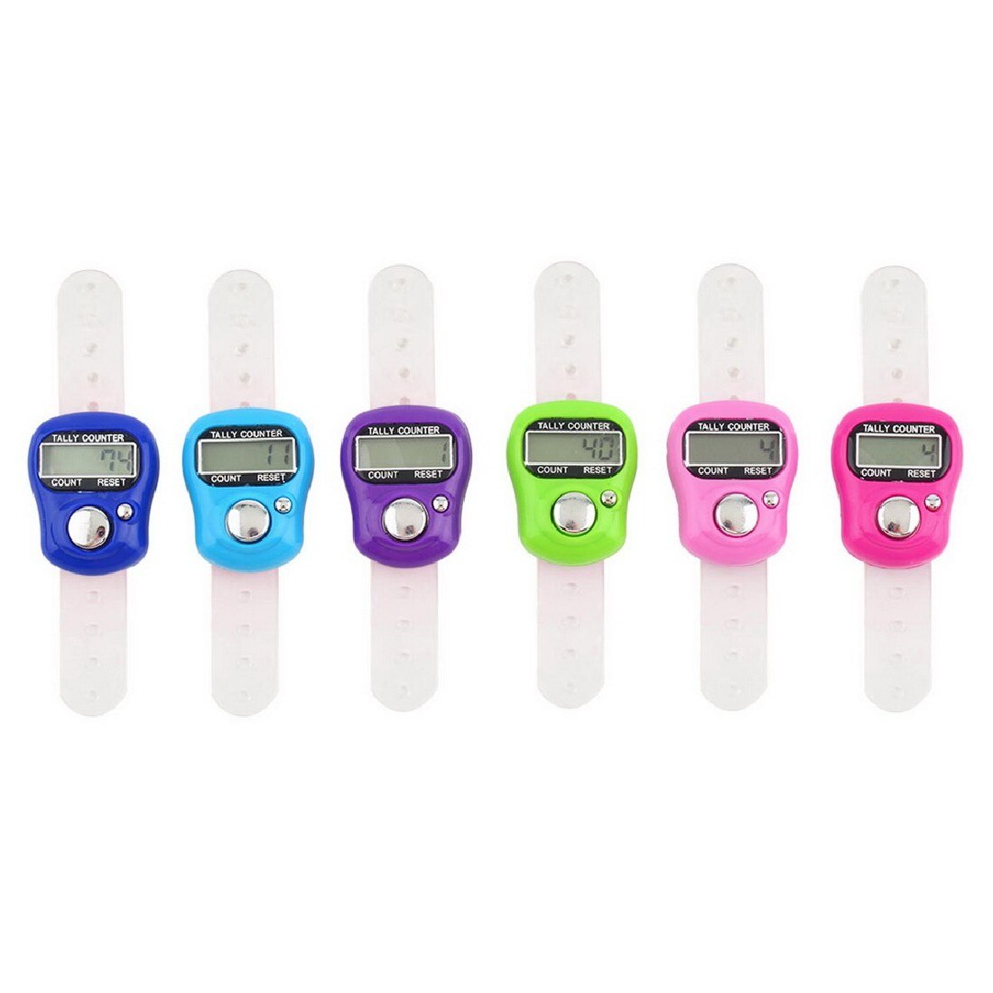 Useful 1Pc Stitch Marker And Row Finger Counter LCD Electronic Digital Tally Counter Timer