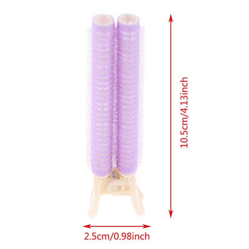 Pinza para rizador de pelo de 2 piezas, pinza esponjosa de raíz de pelo con volumen de autoagarre, rizado natural