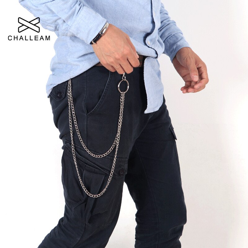 Chaîne de pantalon multicouche en métal, porte-clés pour pantalons, Punk Hip Hop, Rock Street, Jeans, 265