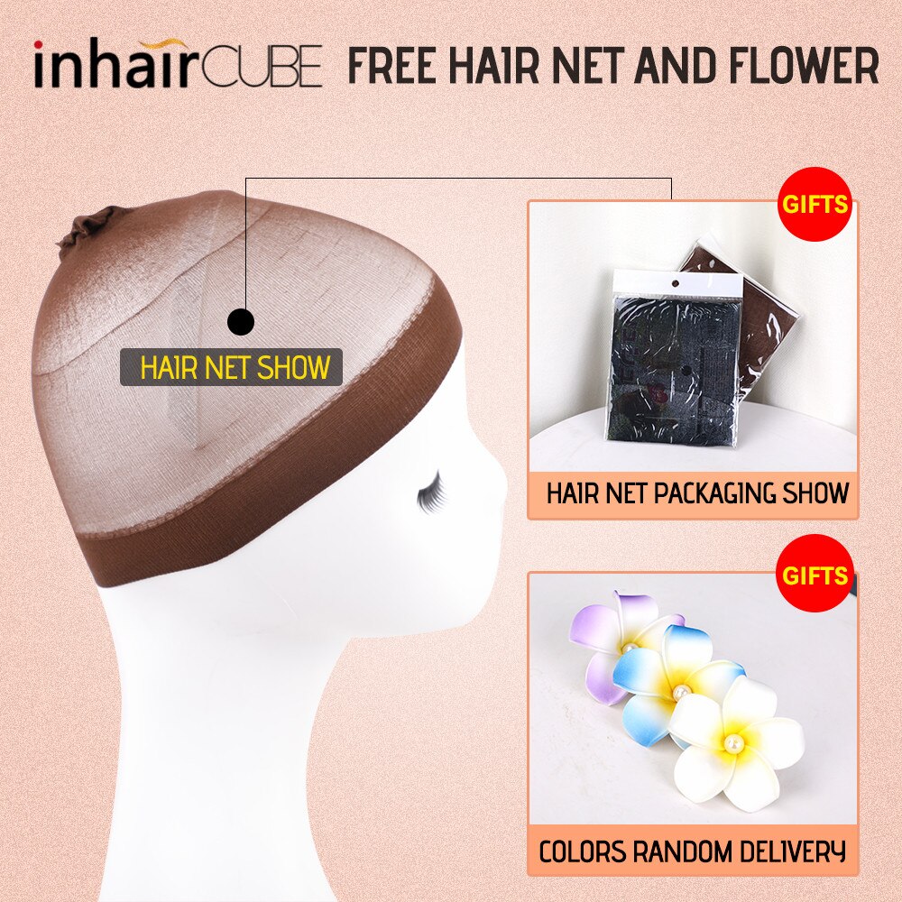 INHAIR CUBE Women Wigs 20 Inches Synthetic Blend Hair Natural Straight Short Wigs Gray Free Wig Cap With Bangs