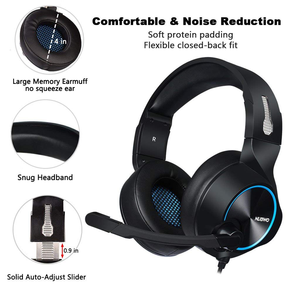 Unitop Nubwo N11 Gaming Headset 3.5Mm Deep Bass Koptelefoon Op Ear Oortelefoon Met Microfoon Voor PS4 Xbox One Pc smart Telefoon Gamer