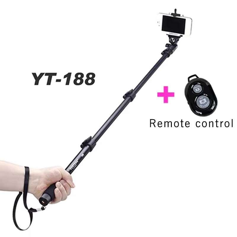 Yunteng 188 / YT228 Digitale SLR DSLR camera's Smartphone Mobiele Telefoons Draagbare Uitschuifbare Handheld Telescopische Monopod: Rood
