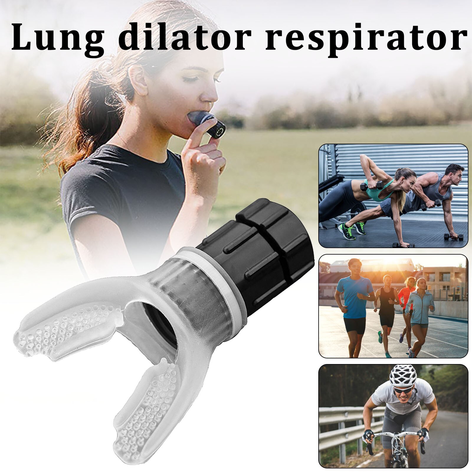 Ademhaling Fitness Uitoefenaar Kauwgom Vitale Capaciteit Water Siliconen Ademhaling Training Lung Respirator Fitness Trainer H5