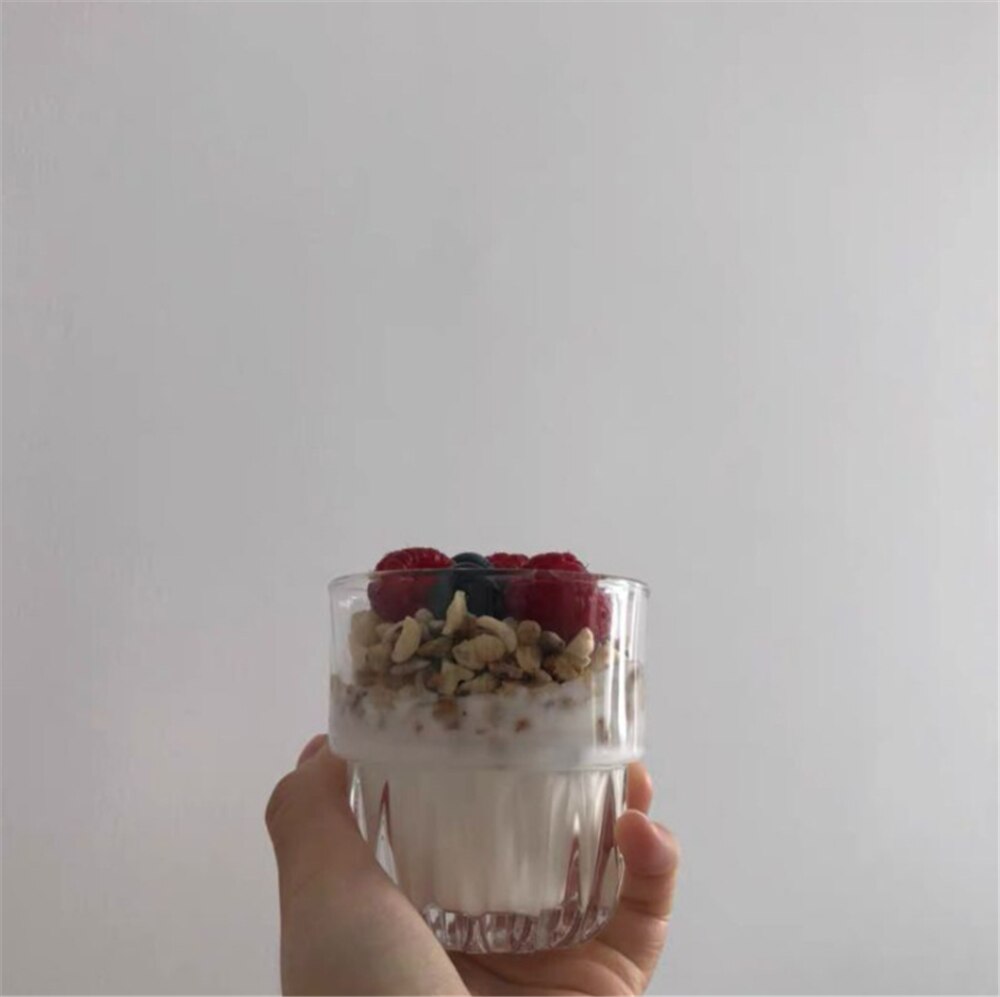 Kjendis kafé glass kaffekopp liten is latte glass gjennomsiktig enkel melk frokost kopp familie juice kopp