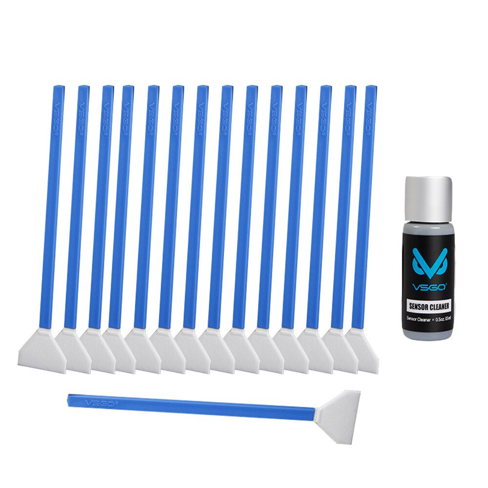VSGO Sensor Cleaning Kit Dry & Wet CCD CMOS Cleaning Suit 15 PCS Swabs + Sensor Cleaning Solution for Digital DSLR