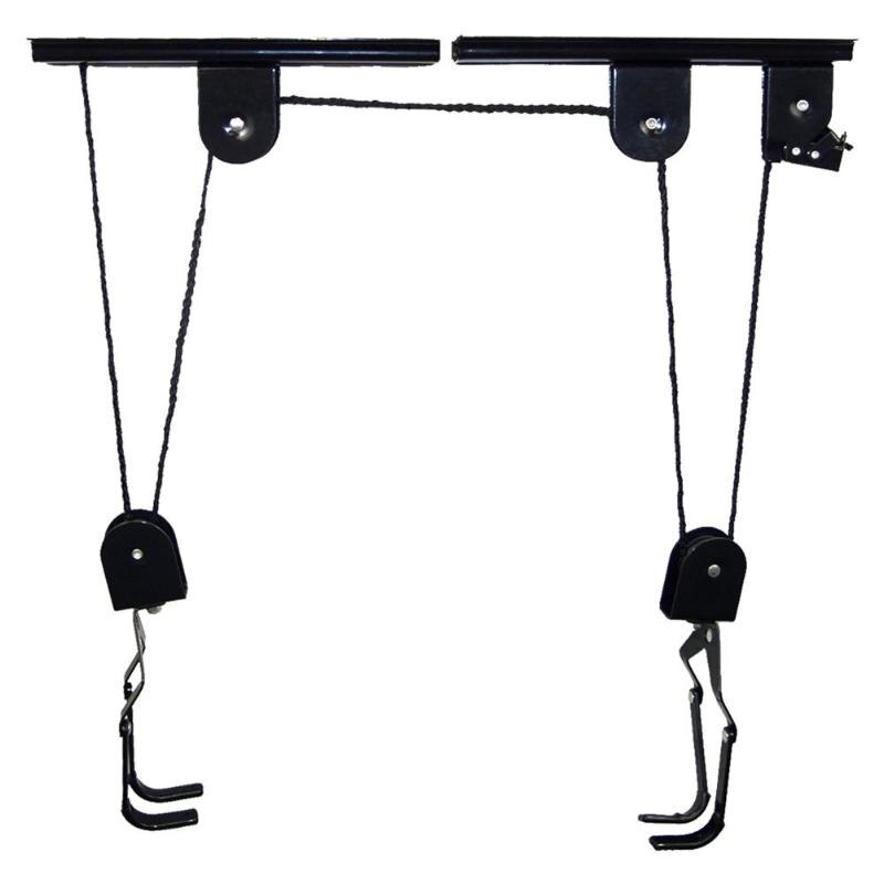 Polea de techo para levantamiento de bicicletas, estante de Metal Rarking, colgador para garaje, montaje de elevación, accesorio para bicicleta