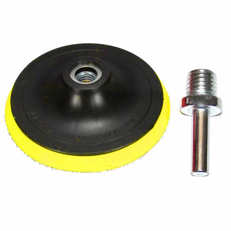 Kit 3 tums polerverktyg plast+gummi tillbehör rund putshållare skiva  m14 borrplatta