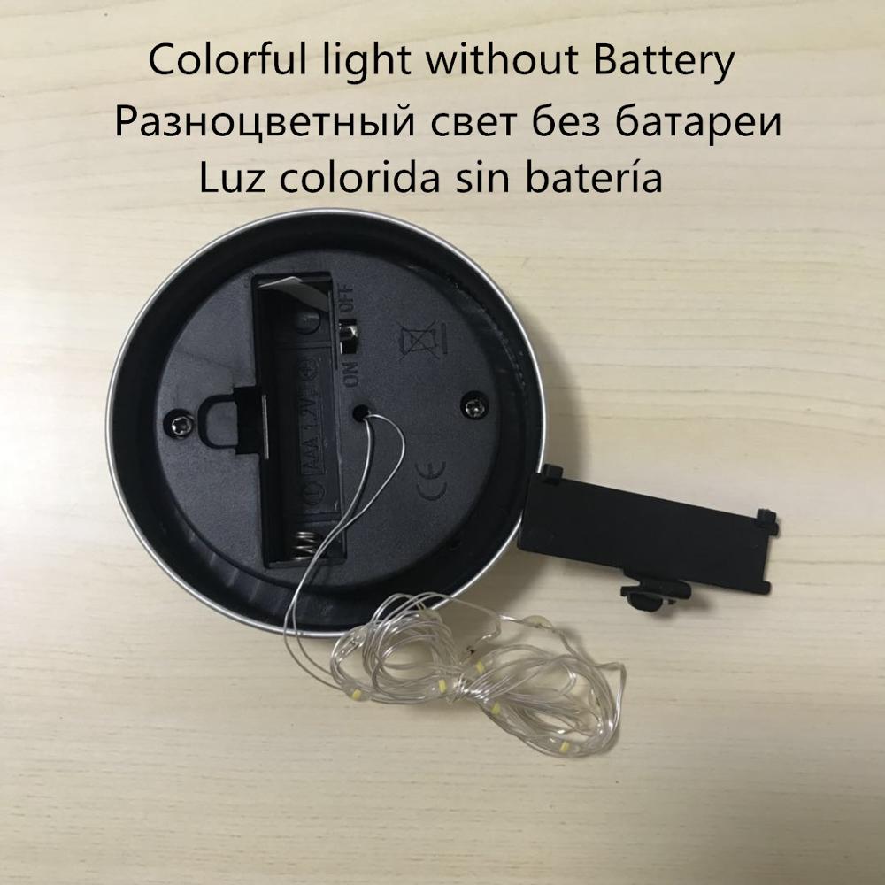 Led-nachtlampje op zonne-energie voor buiten, op zonne-energie werkende buitendecoratielamp voor kinderen, nachtlampje met aluminium deksel: Rgb geen batterij