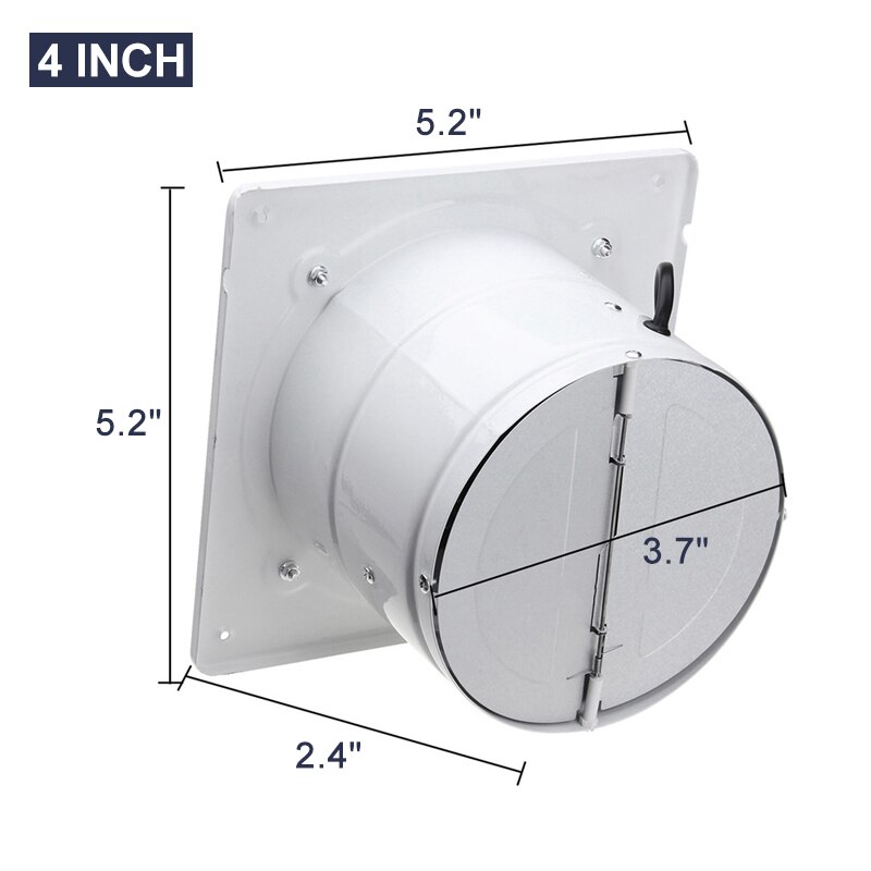 4 Inch High-speed Silent Exhaust Fan Stainless Steel Fan Blade Toilet Window Extractor Exhaust Ventilator Ventilation Fans 25w