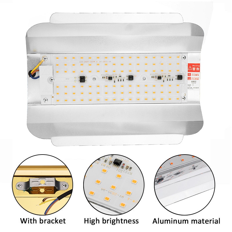 50w 100w led fyto schijnwerpers 5730 smd 6000lm full spectrum krachtige led kweeklamp hydrocultuur zaaien 220v ip65 waterdicht